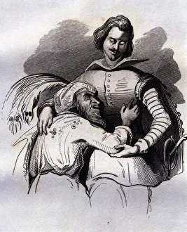 Engraving in the book Despedida del Diablo Cojuelo (Farewell of the Cojuelo Devil)