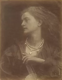 Tennyson Alfred Lord Gallery: And Enid Sang, September 1874. Creator: Julia Margaret Cameron