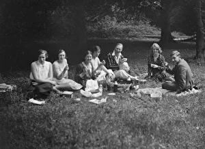 Enjoying a picnic at the Middlesex County AC Hill Climb, c1930. Artist: Bill Brunell