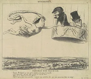 Ballooning Prints: Enlèvement d'une fille de l'air, 19th century. Creator: Honore Daumier