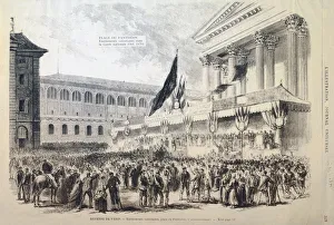 Enlistment of Volunteers into the National Guard, Place du Pantheon, Paris, 1870-1871
