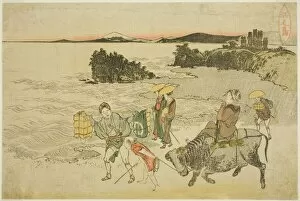 Oxen Collection: Enoshima, Japan, Unknown. Creator: Hokusai