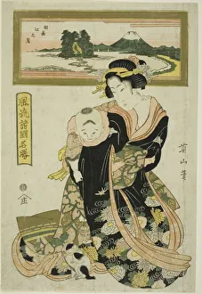 Enoshima in Sagami Province (Soshu Enoshima), fron the series Elegant Famous... early 19th cent. Creator: Kikukawa Eizan. Enoshima in Sagami Province (Soshu Enoshima), fron the series Elegant Famous... early 19th cent