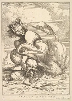Mortimer Prints: Enrag d Monster (from Fifteen Etchings Dedicated to Sir Joshua Reynolds), December 8