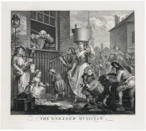 William 1697 1764 Prints: The Enraged Musician, 1740. Creator: Hogarth; William (1697-1764)