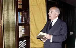 Enrique Tierno Galvan (1918-1986), professor and Spanish politician, photo 1983 Enrique Tierno Galvan (1918-1986), professor and Spanish politician, photo 1983