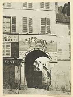 Edition 14 50 Gallery: Enseigne d un Marchand de Chevaux, 1842 / 50, printed 1965. Creator: Hippolyte Bayard