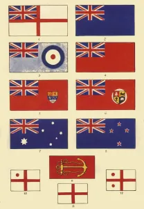 Some Ensigns of Britain and the Commonwealth, c1948. Creator: Unknown Some Ensigns of Britain and the Commonwealth, c1948. Creator: Unknown