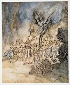 20th Gallery: Enter certain reapers, properly habited, illustration from William Shakespeares The Tempest