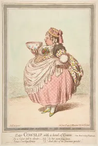 Buckinghamshire Prints: Enter Cowslip with a Bowl of Cream. - vide Brandenburg Theatricals, June 13, 1795