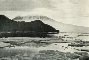 Entering McMurdo Sound - Cape Bird and Mount Erebus, c1910-1913, (1913)