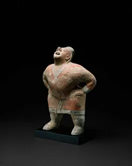 Grave Goods Collection: Entertainer (Tomb Figure), Northern dynasties, 6th century. Creator: Unknown