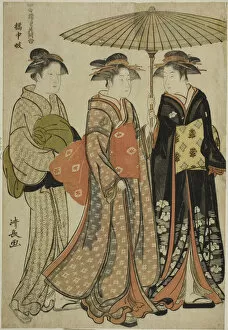 Entertainers of Tachibana (Kitchugi), from the series 'A Collection of Contemporary... c. 1781