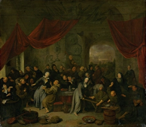 Nuns Prints: Entertainment of the monks, 1680-1700. Creator: Richard Brakenburgh