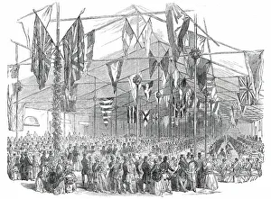 Marquee Prints: Entertainment to the...Coldstream Guards... 1850. Creator: Unknown