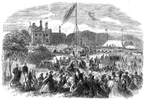 Marquee Prints: Entertainment to four thousand school children at Dudley, 1865. Creator: Unknown