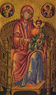 Enthroned Madonna and Child, c1260-1280. Byzantine school