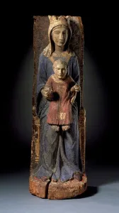 Polychrome Prints: Enthroned Virgin and Child, between c.1340 and c.1360. Creator: Unknown