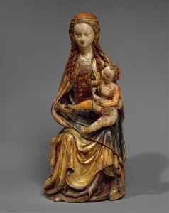 Rhineland Prints: Enthroned Virgin and Child, German, ca. 1430. Creator: Unknown