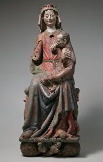 Psalms Prints: Enthroned Virgin and Child, German, ca. 1280. Creator: Unknown