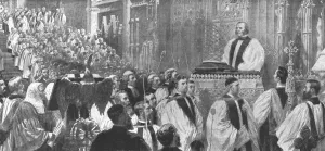 Teach Prints: Enthronement of Dr. Temple as Archbishop in Canterbury Cathedral, January 8, 1897, (1901)