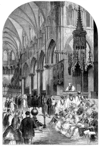 Enthronisation of the Most Rev. Dr. Charles Thomas Longley, Lord Archbishop of Canterbury... 1862. Creator: Unknown