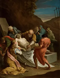 Mourner Prints: The Entombment, 1747. Creator: Szymon Czechowicz