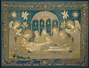 Shroud Gallery: The Entombment (Altar embroidery), 1682. Artist: Anonymous