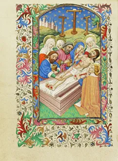 Entombment Prints: The Entombment; Book of Hours, about 1430-1440. Creator: Fastolf Master