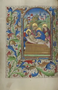 Entombment Prints: The Entombment; Book of Hours, about 1450-1455. Creator: Master of the Lee Hours
