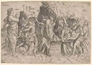 Giovanni Antonio Da Brescia Italian Prints: Entombment, c. 1509. Creator: Giovanni Antonio da Brescia (Italian, 1450-1530)