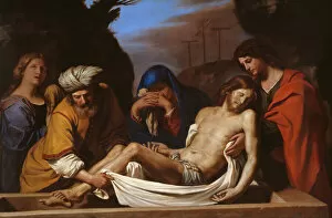 Mary Magdalene Collection: The Entombment, c. 1656. Creator: Guercino
