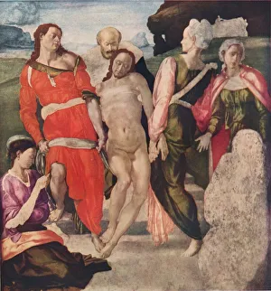 Simoni Prints: The Entombment, c1500, (1911). Artist: Michelangelo Buonarroti