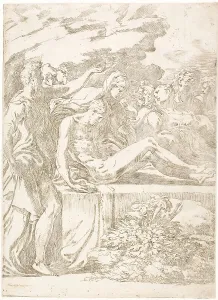 Entombment Prints: The Entombment, c.1525-35. Creator: Parmigianino