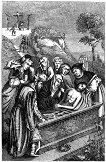 Images Dated 11th January 2008: The Entombment, c15th century (1849).Artist: Plon Freres