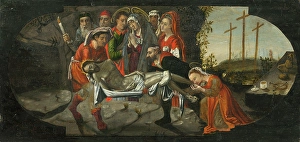 Religious Motif Prints: The Entombment of Christ, 1580-1620. Creator: Unknown