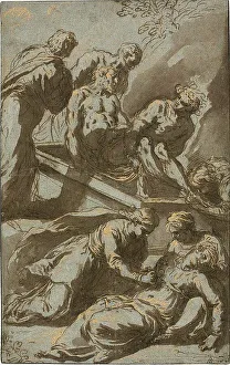 Entombment Prints: The Entombment of Christ, 1595/1600. Creator: Jacopo Palma