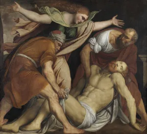 Gambara Prints: The Entombment of Christ, c. 1560. Creator: Gambara, Lattanzio (c. 1530-1574)