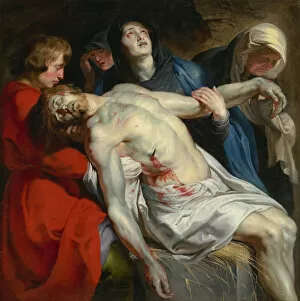 Los Angeles Collection: The Entombment of Christ, c. 1612. Artist: Rubens, Pieter Paul (1577-1640)
