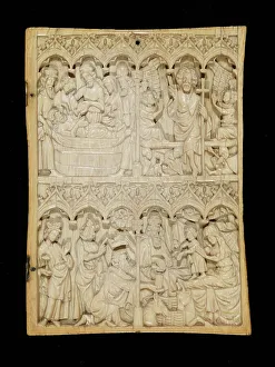 Entombment Prints: Entombment of Christ / Resurrection and Nativity, 1325-1375. Creator: Unknown