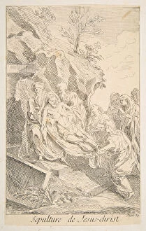 Claude Gillot Gallery: Entombment of Christ.n.d. Creators: Claude Gillot, Jacques Gabriel Huquier