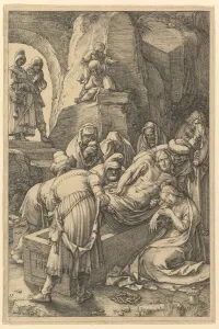 The Entombment, from The Passion of Christ, 1596. Creator: Hendrik Goltzius The Entombment, from The Passion of Christ, 1596. Creator: Hendrik Goltzius