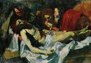 Entombment Prints: The Entombment, probably 1906. Creator: Ludvig Karsten