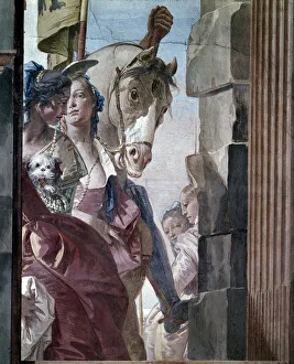 Cleopatra Prints: The Entourage of Cleopatra, 1746-47. Artist: Giovanni Battista Tiepolo