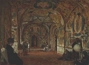 Vereshchagin Prints: The entrance of a 17th Century Church in Yaroslavl, ca 1894