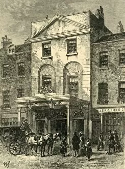 Prior Gallery: Entrance to Astleys Theatre in 1820, (c1878). Creator: Unknown