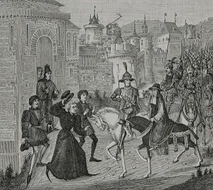 Jean Prints: Entrance into Avignon of King Louis VIII of France and the papal legate