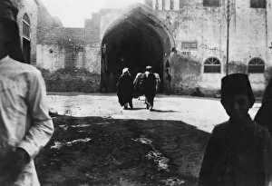 Entrance of Baghdad bazaar, Mesopotamia, WWI, 1918