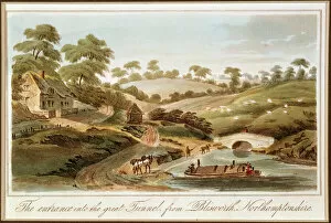 Northamptonshire Gallery: Entrance to Blisworth Tunnel, Grand Junction Canal, Northamptonshire, 1819. Artist: John Hassell