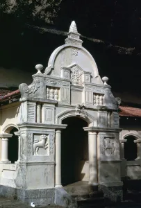 Entrance to Buddhist cave-temple shrine in Sri Lanka, 1st century Entrance to Buddhist cave-temple shrine in Sri Lanka, 1st century